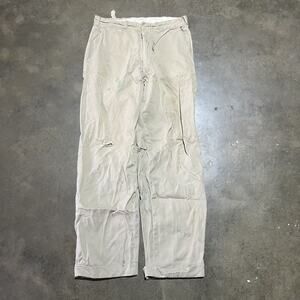 Vintage 50s William Tell Tan Cotton Buckle Back Chinos 28x29